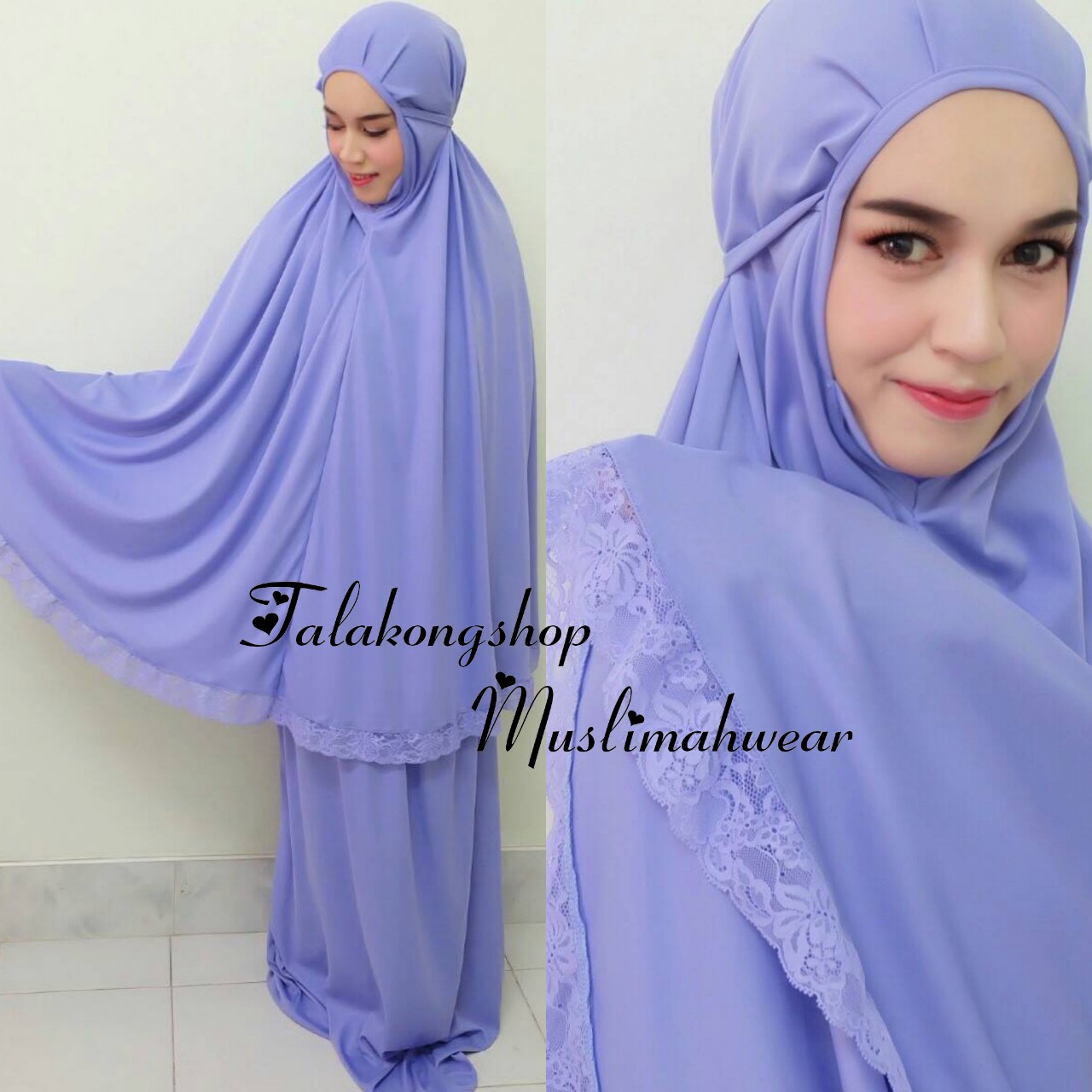 ตะละกง ชุดละหมาด talakong สีม่วงคราม ตะละกง ชุดละหมาด talakong สีม่วงคราม