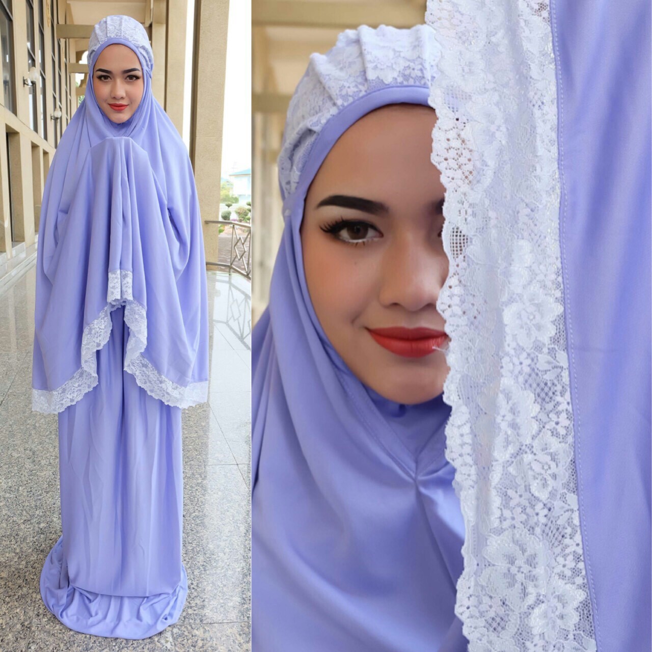 ตะละกง ชุดละหมาด talakong สีม่วงคราม ตะละกง ชุดละหมาด talakong สีม่วงคราม