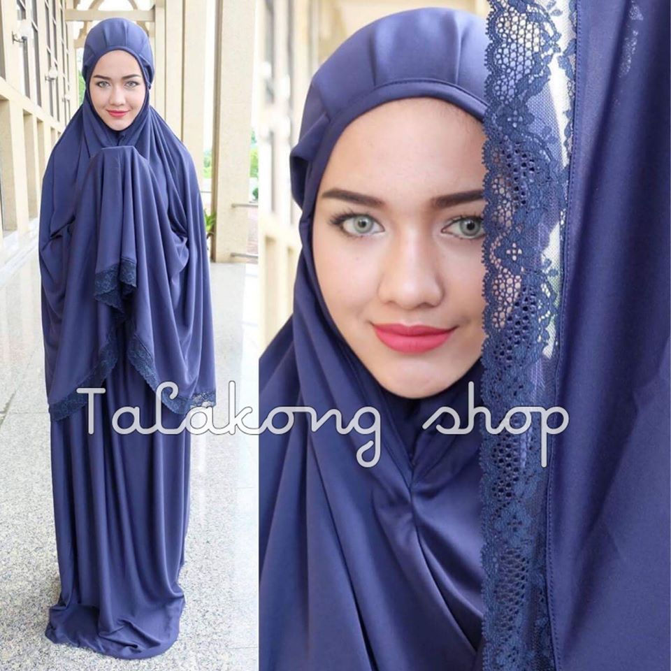 ผ้าละหมาด ตะละกง ชุดละหมาด talakong สีกรมท่า ผ้าละหมาด ตะละกง ชุดละหมาด talakong สีกรมท่า