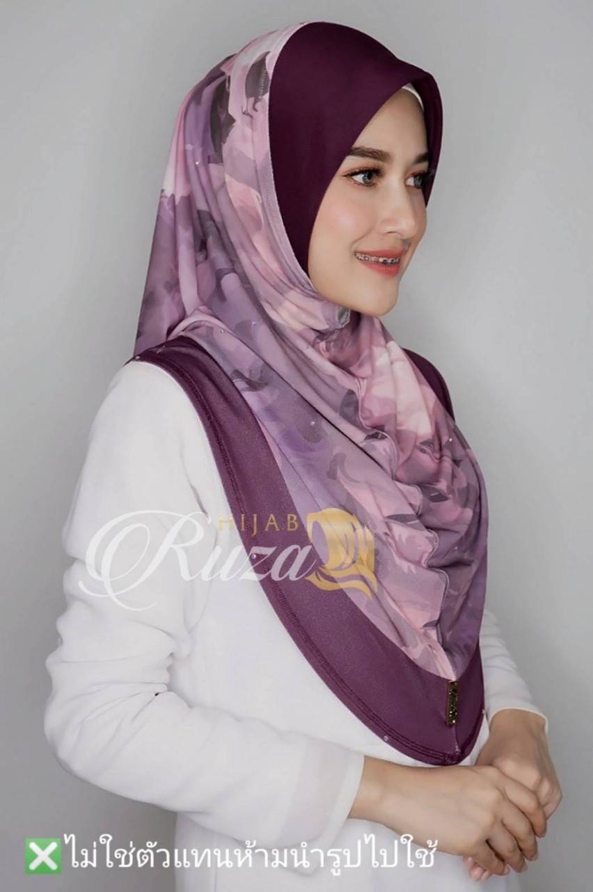 hijab ฮิญาบ รุ่น งานสวมผ้าลายในตัว hijab ฮิญาบ รุ่น งานสวมผ้าลายในตัว