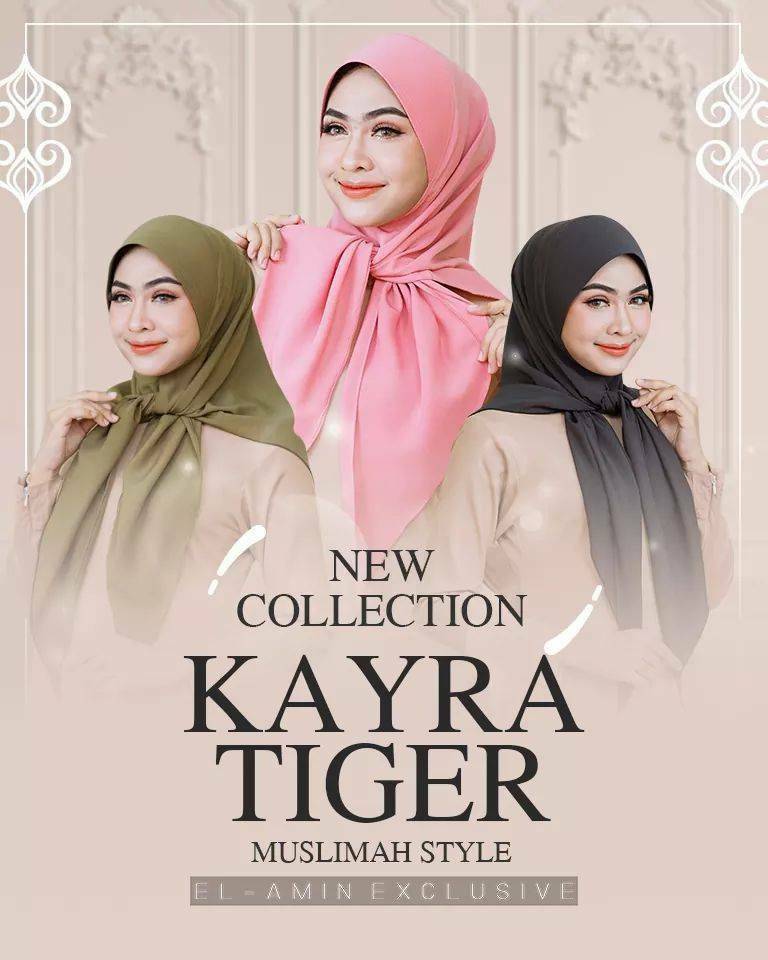 ฮิญาบหน้ากุ๊กไก่ผ่าหน้า เนื้อผ้า Supper Tiger รุ่น : Kayra Tiger ฮิญาบหน้ากุ๊กไก่ผ่าหน้า เนื้อผ้า Supper Tiger รุ่น : Kayra Tiger