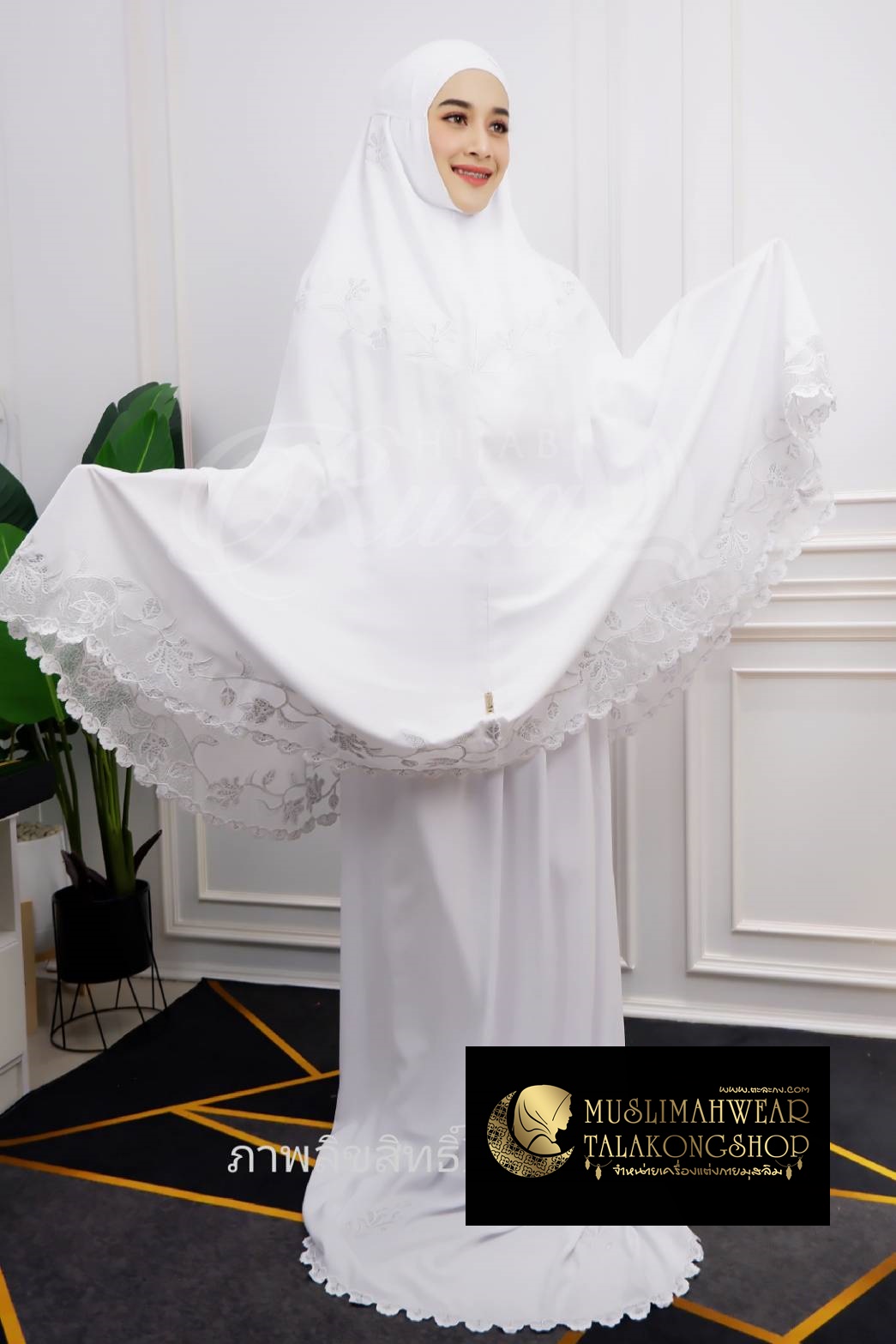 ตะละกงชุดละหมาดรุ่นดอกแก้วเนื้อผ้าRosellaexclusiveผ้าลื่นนุ่มพริ้วใส่สบายงานแบรนด์นำเข้างานขึ้นห้างอินโดนีเซียแถมฟรีอินเนอร์ ตะละกงชุดละหมาดรุ่นดอกแก้วเนื้อผ้าRosellaexclusiveผ้าลื่นนุ่มพริ้วใส่สบายงานแบรนด์นำเข้างานขึ้นห้างอินโดนีเซียแถมฟรีอินเนอร์