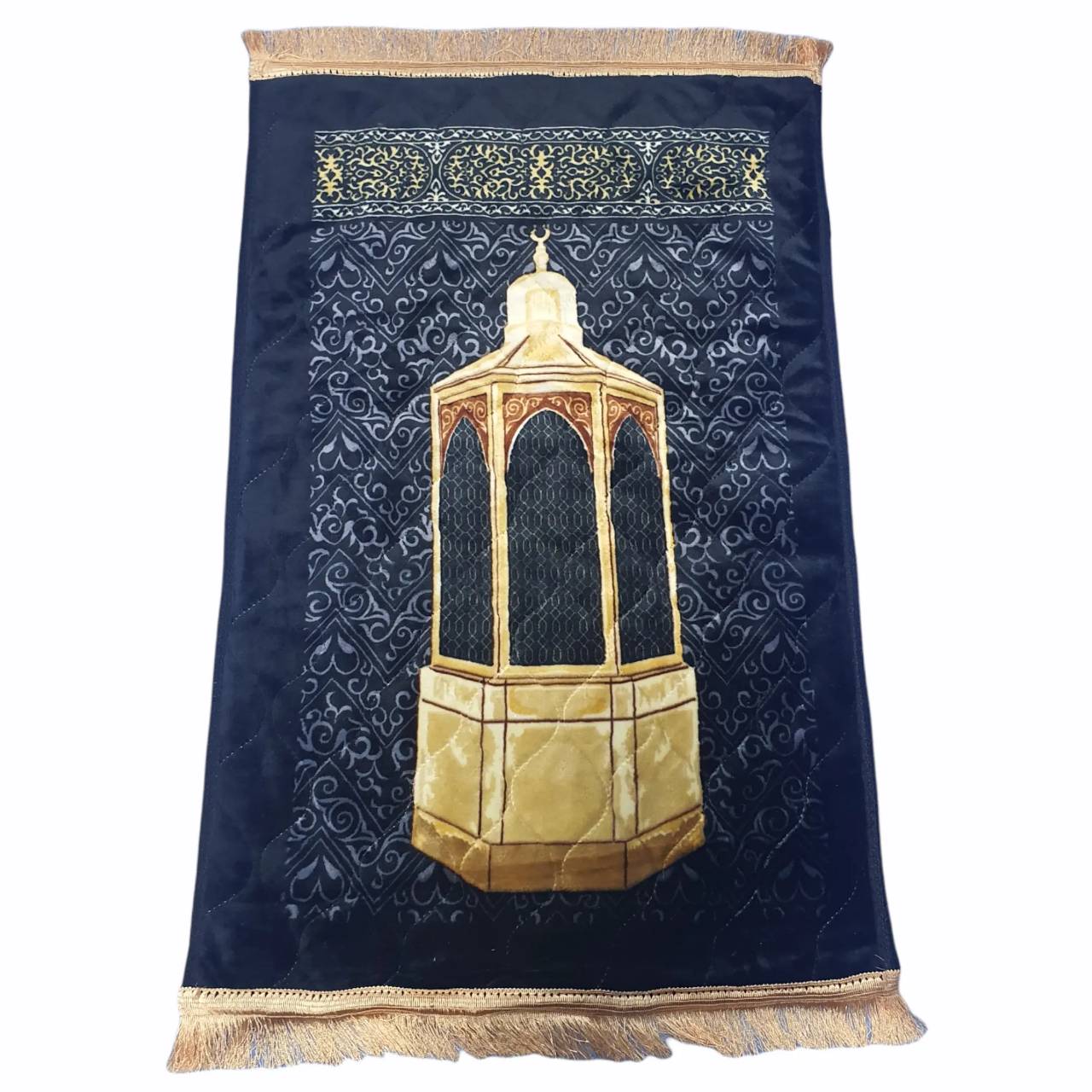 พรมปูละหมาด ลายกะบะห์ แบบหนานุ่ม Prayer mat, Kaaba pattern, thick and soft พรมปูละหมาด ลายกะบะห์ แบบหนานุ่ม Prayer mat, Kaaba pattern, thick and soft
