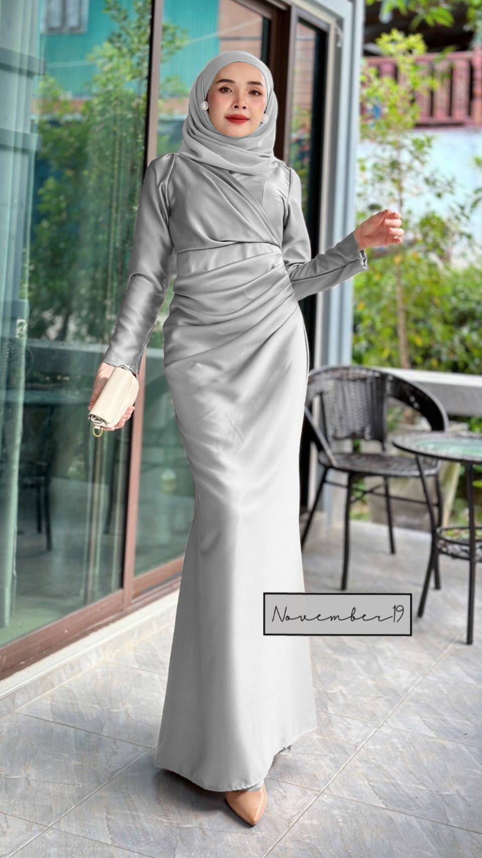 ชุดเดรสออกงาน เดรสยาว รุ่นฮาวา เนื้อผ้าซาร่า ชุดเดรสมุสลิม เดรสใส่ไปงานแต่ง ชุดนิกะห์ ชุดใส่รายอ ชุดเจ้าสาวมุสลิม ชุดเดรสออกงาน เดรสยาว รุ่นฮาวา เนื้อผ้าซาร่า ชุดเดรสมุสลิม เดรสใส่ไปงานแต่ง ชุดนิกะห์ ชุดใส่รายอ ชุดเจ้าสาวมุสลิม