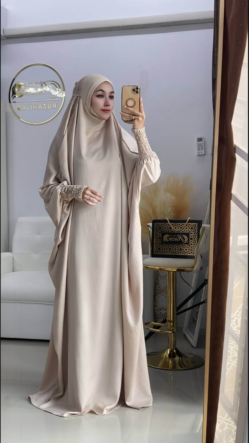 ชุดละหมาดยาวชิ้นเดียว ตะละกงชิ้นเดียว รุ่น Telekung Umroh ชุดละหมาดยาวชิ้นเดียว ตะละกงชิ้นเดียว รุ่น Telekung Umroh