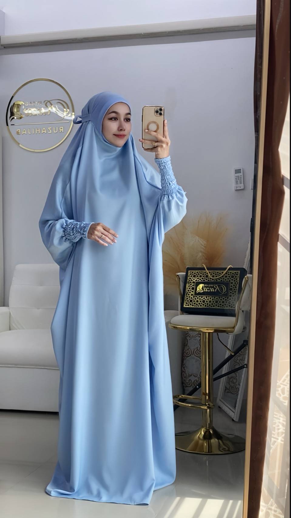 ชุดละหมาดยาวชิ้นเดียว ตะละกงชิ้นเดียว รุ่น Telekung Umroh ชุดละหมาดยาวชิ้นเดียว ตะละกงชิ้นเดียว รุ่น Telekung Umroh