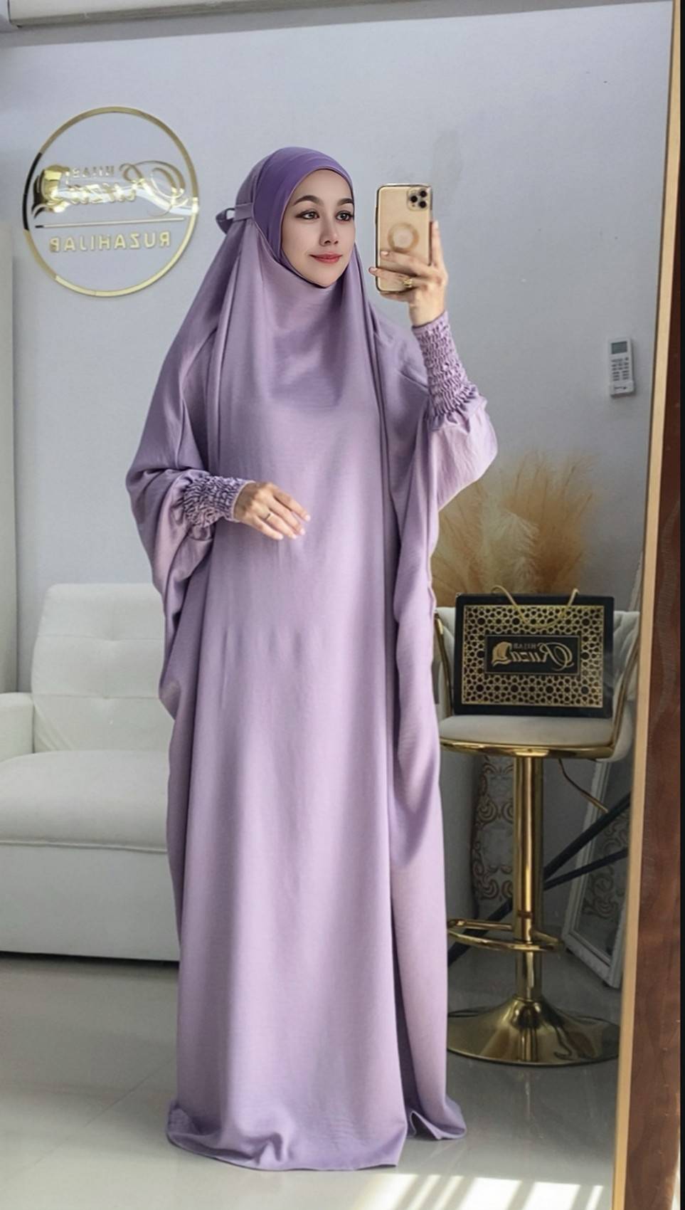 ชุดละหมาดยาวชิ้นเดียว ตะละกงชิ้นเดียว รุ่น Telekung Umroh ชุดละหมาดยาวชิ้นเดียว ตะละกงชิ้นเดียว รุ่น Telekung Umroh