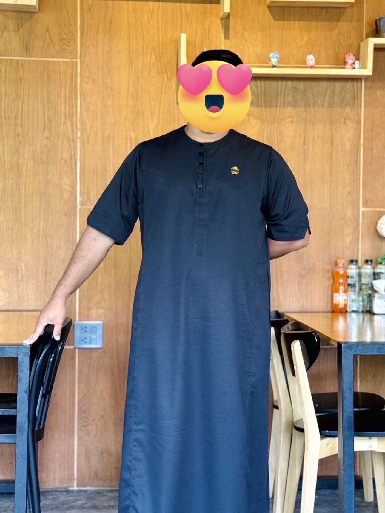 เสื้อมุสลิชาย ชุดอิสลามชาย โต๊ปดูไบแขนสั้น เสื้อมุสลิชาย ชุดอิสลามชาย โต๊ปดูไบแขนสั้น
