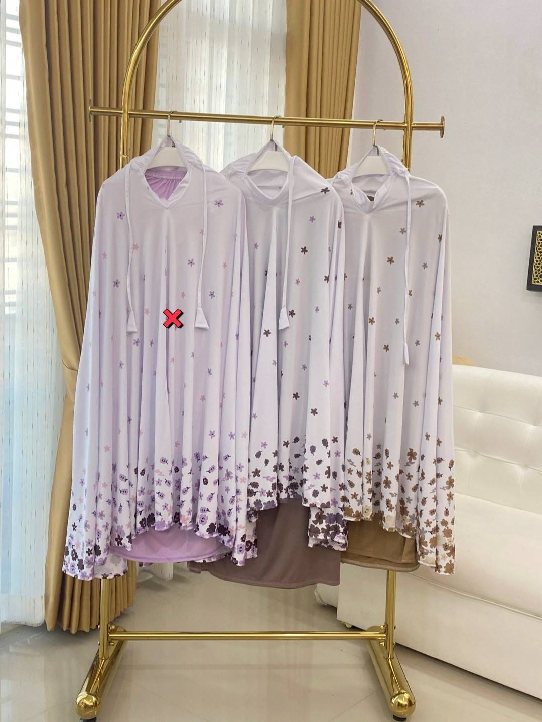 ตะละกงเด็ก ชุดละหมาดเด็ก ชุดใส่ละหมาดเด็ก ผ้าละหมาดสำหรับเด็กอิสลาม รุ่น ดอกซากุระ สำหรับเด็ก9-13ปี