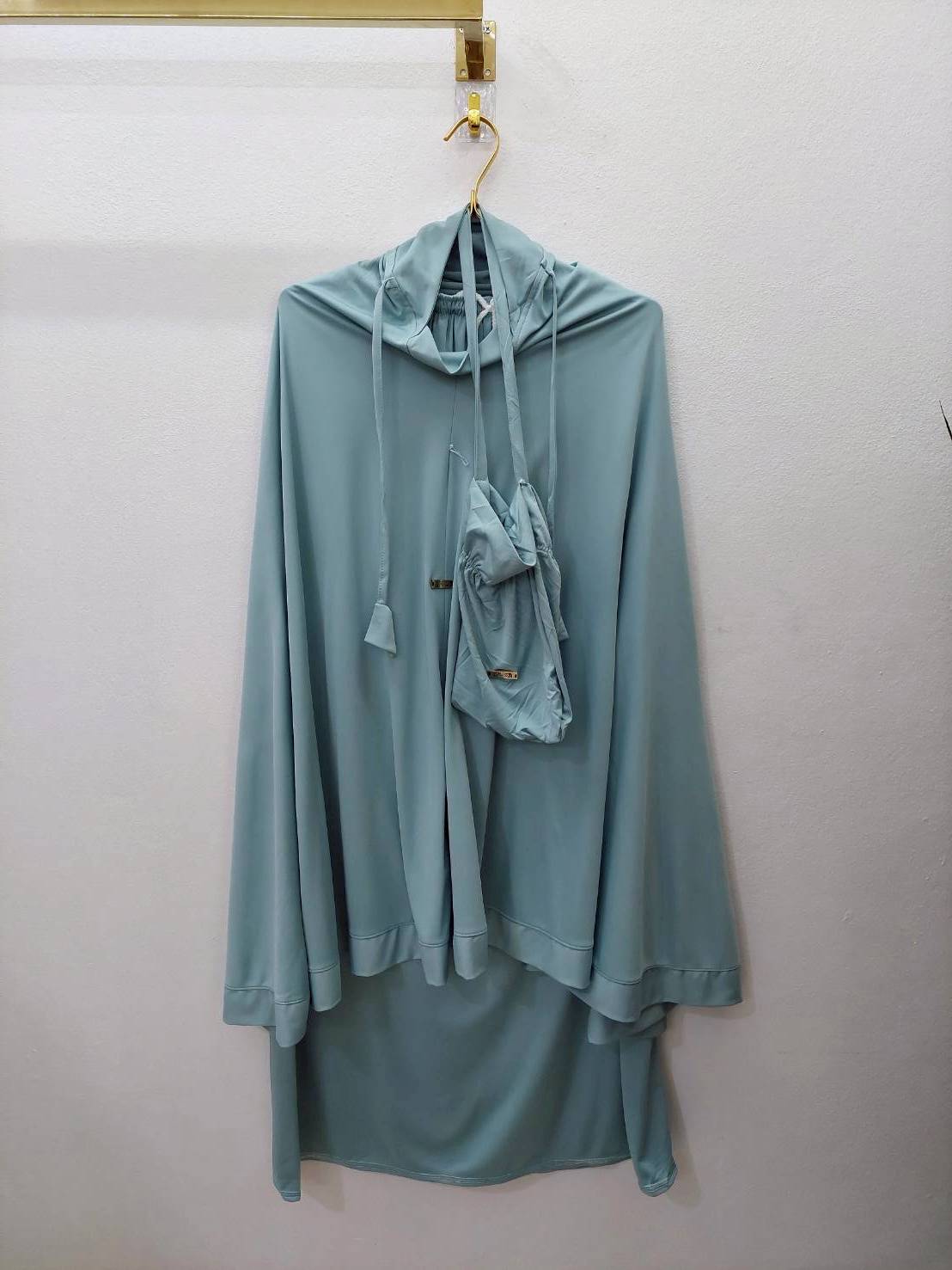 ชุดละหมาดเด็ก ผ้าละหมาดเด็ก ตะละกงเด็ก รุ่นBasic ผ้านิ่ม ทิ้งตัวแถมฟรีกระเป๋า 8-11ปี