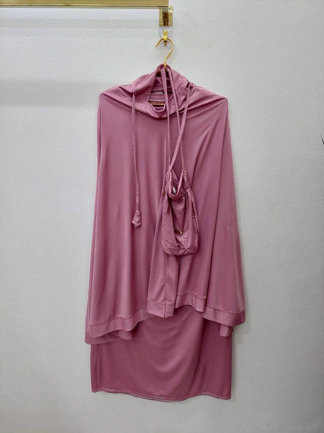 ชุดละหมาดเด็ก ผ้าละหมาดเด็ก ตะละกงเด็ก รุ่นBasic ผ้านิ่ม ทิ้งตัวแถมฟรีกระเป๋า 8-11ปี