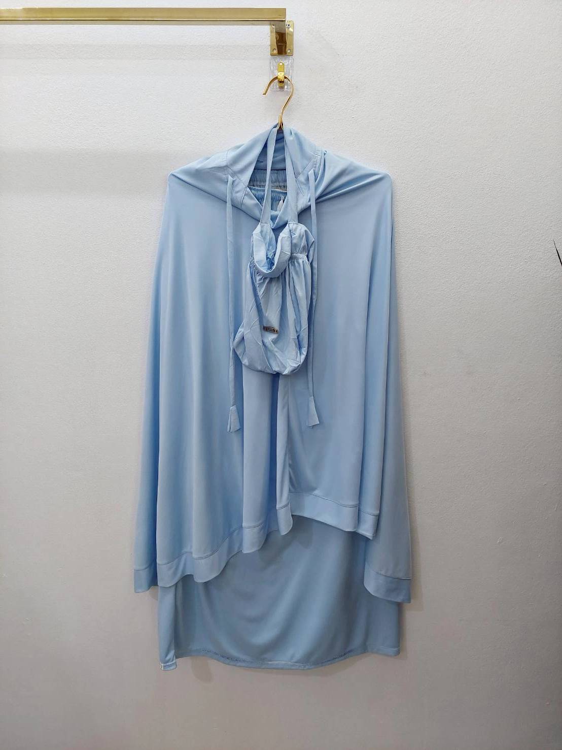 ชุดละหมาดเด็ก ผ้าละหมาดเด็ก ตะละกงเด็ก รุ่นBasic ผ้านิ่ม ทิ้งตัวแถมฟรีกระเป๋า 8-11ปี