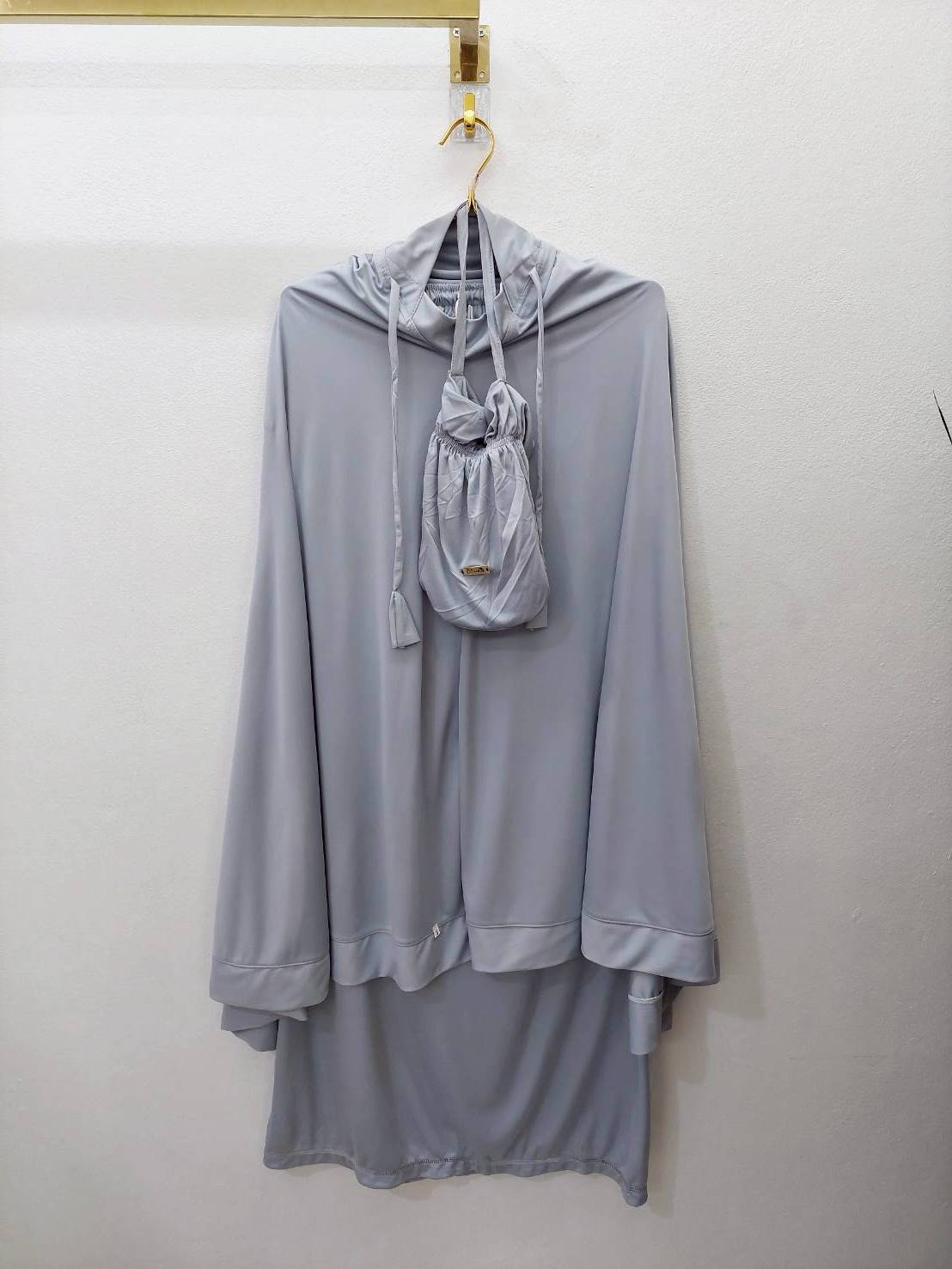 ชุดละหมาดเด็ก ผ้าละหมาดเด็ก ตะละกงเด็ก รุ่นBasic ผ้านิ่ม ทิ้งตัวแถมฟรีกระเป๋า 8-11ปี