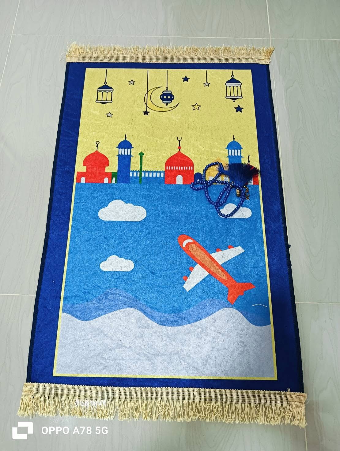 ผ้าปูละหมาดสำหรับเด็กอิสลาม พรมละหมาดเด็ก3D ขนาด 45x70cm