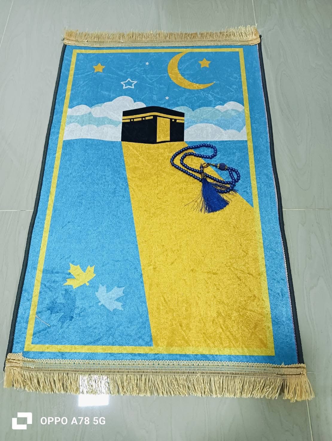 ผ้าปูละหมาดสำหรับเด็กอิสลาม พรมละหมาดเด็ก3D ขนาด 45x70cm