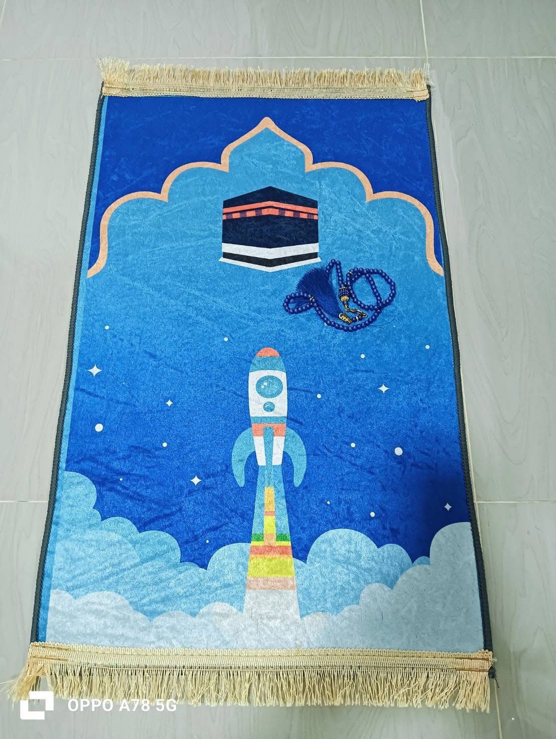 ผ้าปูละหมาดสำหรับเด็กอิสลาม พรมละหมาดเด็ก3D ขนาด 45x70cm