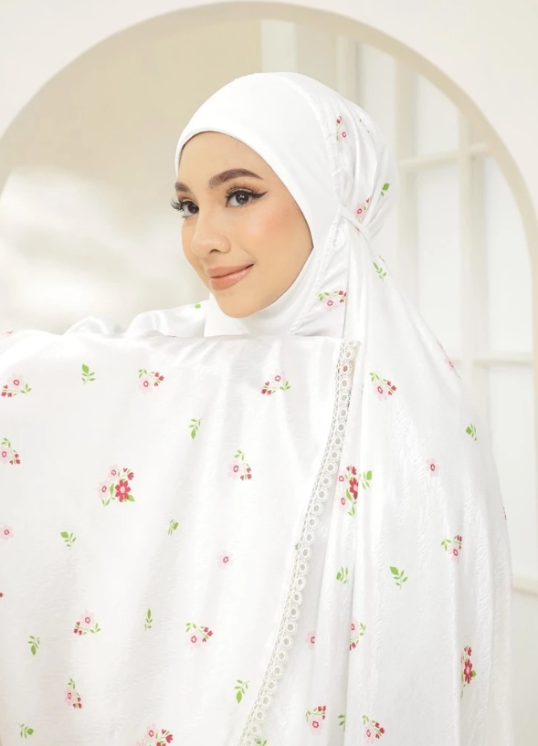 ชุดละหมาด ตะละกงพร้อมส่ง TELEKONG SETERA JACQUARD รุ่น Bilqis