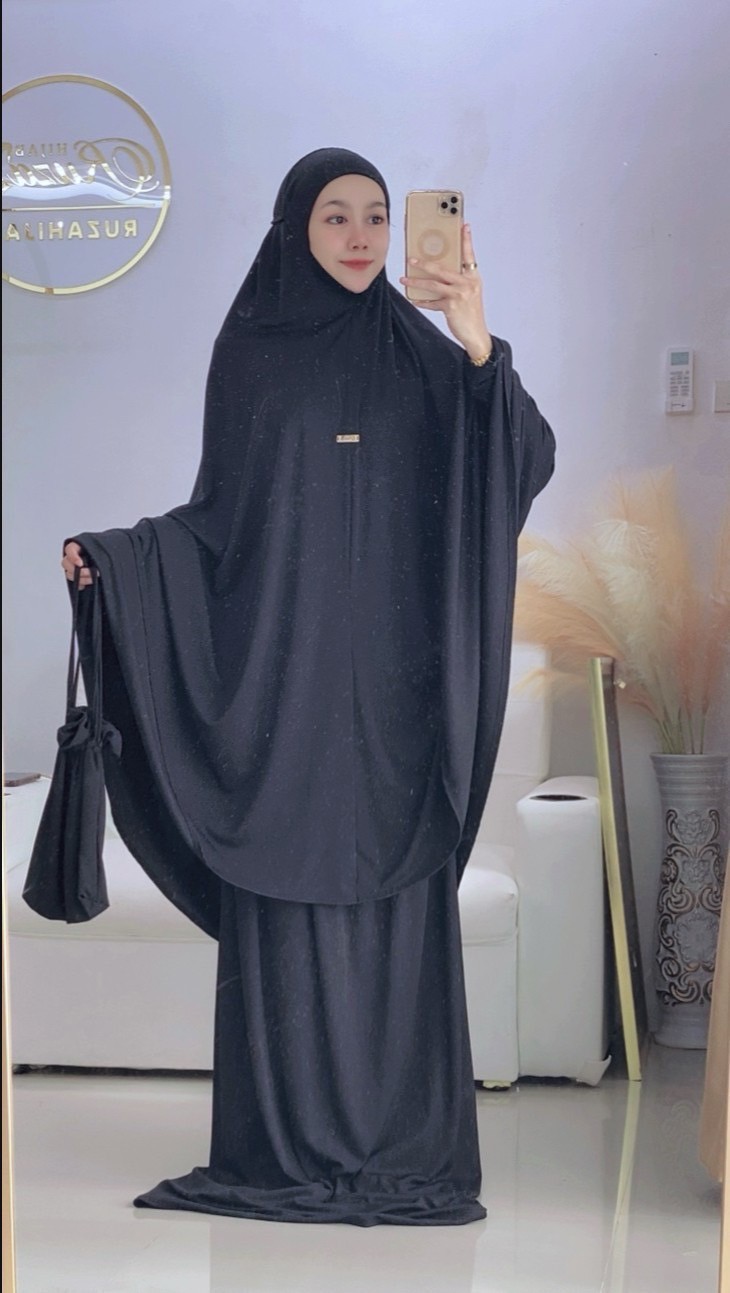 Talakong ตะละกงพกพา ชุดละหมาดนำเข้าราคาถูก ผ้าละหมาดพร้อมส่ง รุ่นTELEKUNG DHALIA