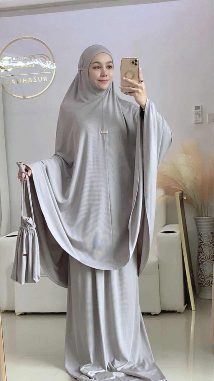 Talakong ตะละกงพกพา ชุดละหมาดนำเข้าราคาถูก ผ้าละหมาดพร้อมส่ง รุ่นTELEKUNG DHALIA